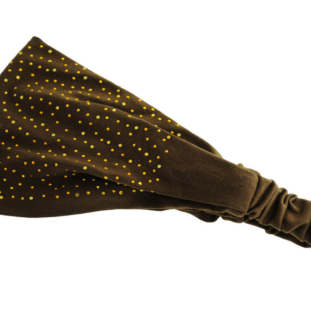 3 Cocoa Mocha Grey Rhinestone Gym Headwraps - Picture 8 of 8